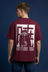 Akatsuki Tobi Design Graphic Printed Oversized Drop Shoulder Sleeves Tshirt
