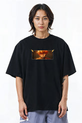 Demon Slayer Zenitsu Design Graphic Printed Oversized Drop Shoulder Sleeves T shirt