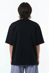 Bodic Design Graphic Printed Oversized Drop Shoulder Sleeves T shirt