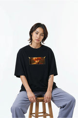 Demon Slayer Zenitsu Design Graphic Printed Oversized Drop Shoulder Sleeves T shirt