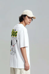 Snoopy Vibes Graphic Printed Oversized Tee
