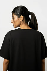 BODIC Womens Oversized fit Natural Printed Half Sleeve Oversize T-Shirts