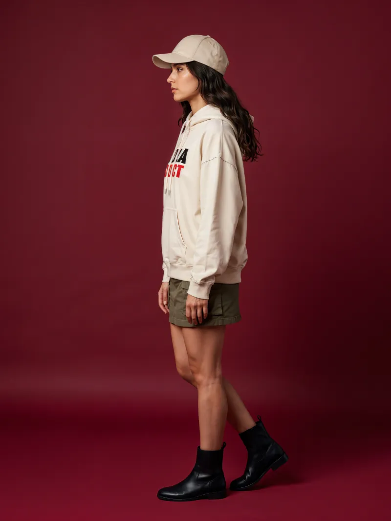 BODIC Cola Addict Graphic Oversized Hoodie – Off White | 430 GSM Heavyweight